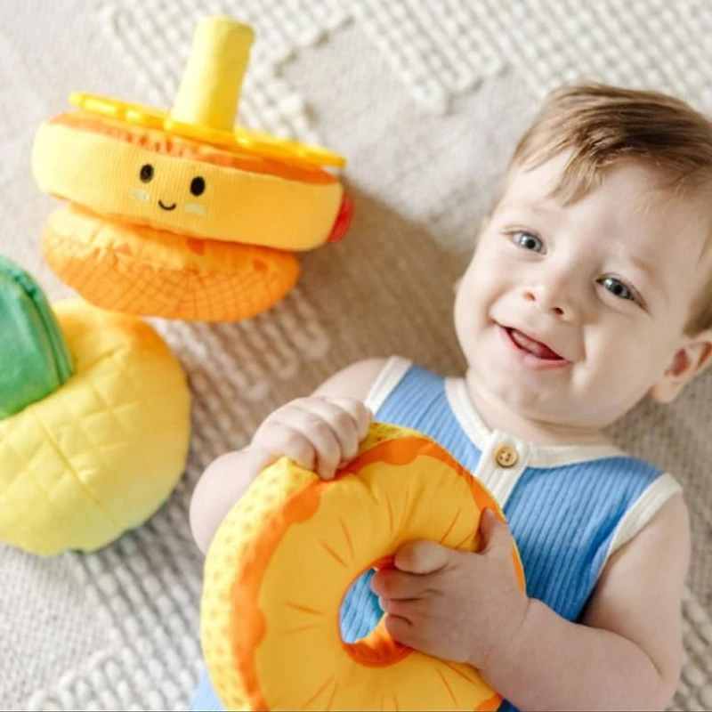 Melissa & Doug Multi-Sensory Pineapple Soft Stacker Infant Toy