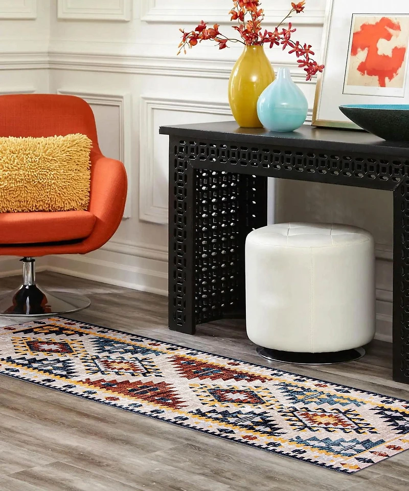 Tapis Lavable ECARPET Traditionnel pour Chambre, Salon, Chambre d'Enfant