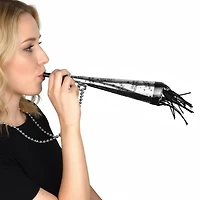 Perles métalliques argentées du Nouvel An avec corne, 1 pièce, décorations festives, une façon originale de célébrer avec style, adulte