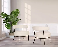 Eliza Accent Chair, Cream