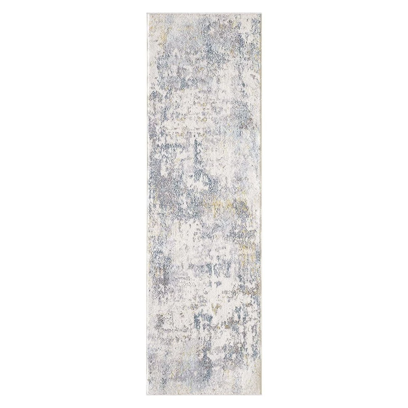 Valoria Cream and Blue Woven Area Rug