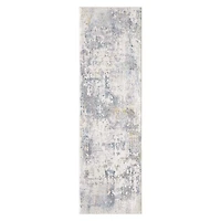 Valoria Cream and Blue Woven Area Rug