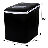Koolatron KIM-26 Fabricant de glaçons compact pour comptoir avec commandes numériques, production rapide de glaçons pour la maison et le bureau