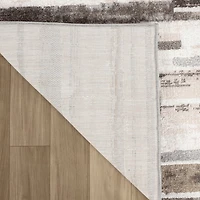 Rug Branch Cadence Abstract Indoor Area Rug, Beige Brown, Modern - Living Room, Bedroom, Dining Room, and Kitchen