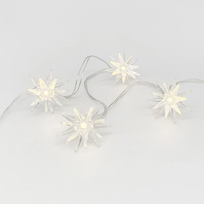 HOLIDAY TIME PL BO 12 LED Lumières Cristal WW – Éclat Festif pour Toutes les Occasions Guirlande HOLIDAY TIME à piles, 12 LED cristal