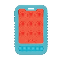 Jouet de dentition sensoriel Giggle Bytes de Nûby™, en silicone souple - Bleu et orange Pour les enfants de 3 mois+