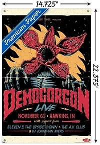 Netflix Stranger Things - Demogorgon Live Wall Poster, 22.375" x 34" Framed