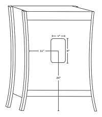 23 pouces W 18 pouces. D Base de meuble-lavabo en placage de bois de bouleau moderne seulement en blanc AI-18268