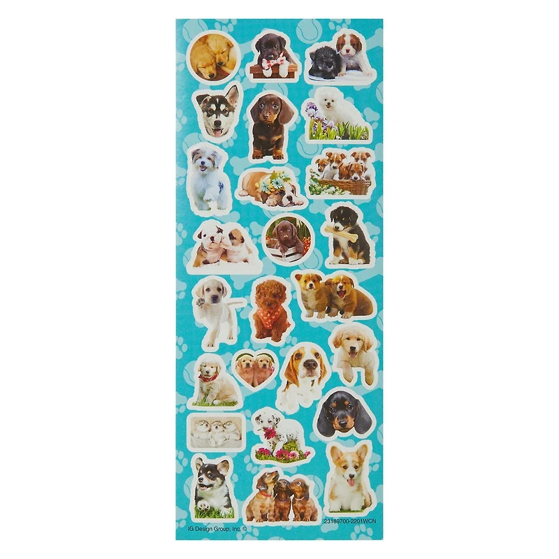 Stickerfitti Puppies Value Pack Stickers, 300 Stickers, Puppy Stickers