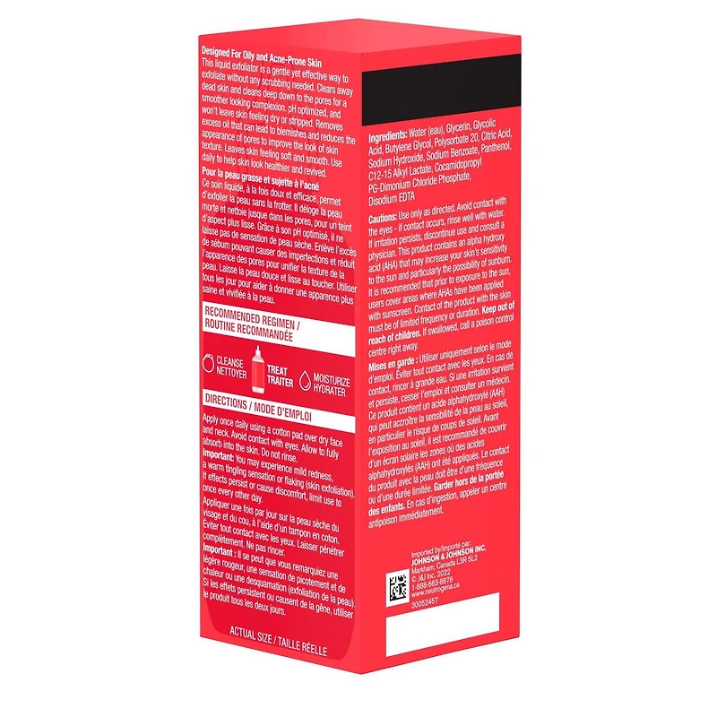 Soin exfoliant Texture irrégulière Neutrogena, nettoyant pour le visage, acide citrique et acide glycolique, vitamine B5, non parfumé