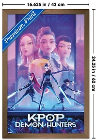Netflix KPop Demon Hunters (2025) - One Sheet Wall Poster, 14.725" x 22.375" Framed