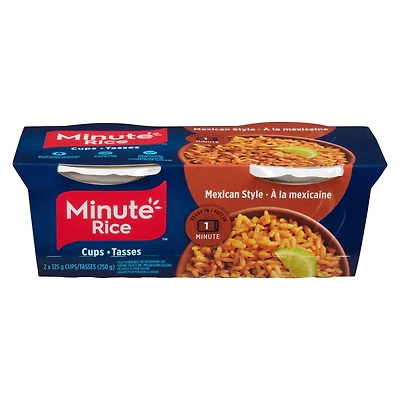 Tasses de riz à la mexicaine Minute Rice 2x125g (250g) Tasses de riz à la mexicaine Minute Rice 250g