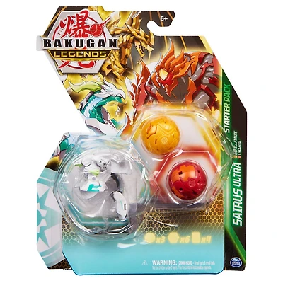 Bakugan Legends Starter Pack, Coffret de 3, Sairus Ultra avec Auxillataur et Cycloid, Figurines articulées à collectionner, à partir de 6 ans