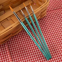 Royal & Langnickel - 4pc Gold Taklon All Media Round Variety Paint Brush Set, 4pc Gold Taklon All Media Brush Set