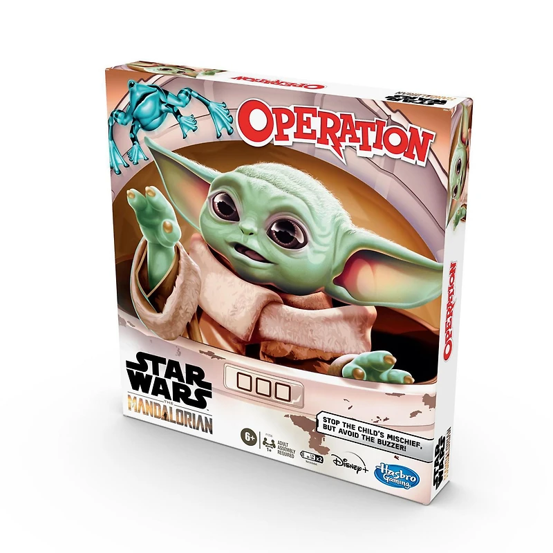 Opération : édition Star Wars The Mandalorian, jeu pour enfants, dès 6 ans, L'Enfant, appelé « bébé Yoda » par les fans, fait des bêtises