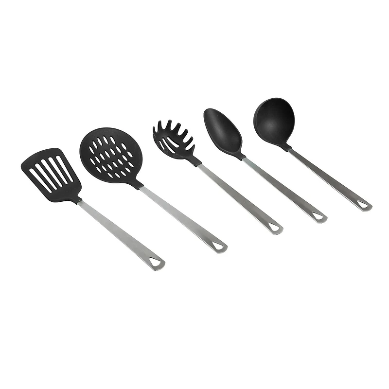 Mainstays 5 Piece Kitchen Utensil Set Stainless Steel and Nylon, Mainstays 5 Piece Kitchen Set