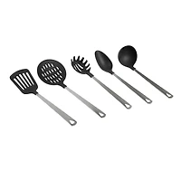 Mainstays 5 Piece Kitchen Utensil Set Stainless Steel and Nylon, Mainstays 5 Piece Kitchen Set