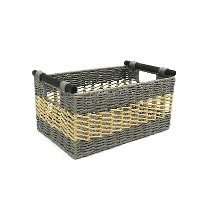 hometrends 2-Tone Rolled Paper Basket