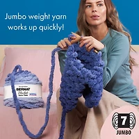 Laine jumbo en polyester Bernat® Blanket Exthick Perfect Phasing™ n° 7, bleu électrique, 600 g (21,2 oz), 60 m (65 yards)