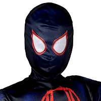 MARVEL Spider-Man: Miles Morales Official Youth Halloween Costume - Premium Quality Padded Jumpsuit with Pull On Fabric Mask (Large)