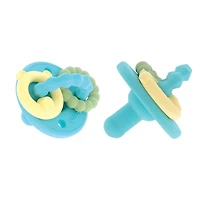 Sucette et jouet de dentition Charms™ de Nûby™, Fait à 100 % de Silicone - Aqua