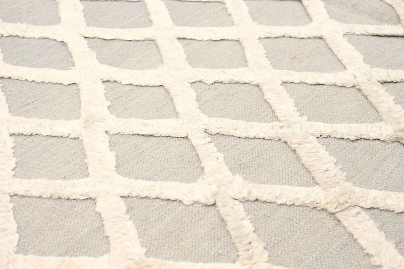 ECARPETGALLERY 5'0" x 7'9" Carved Cambridge Hand Made Area Rug for Living Room, Dining Room and Bedroom in Grey