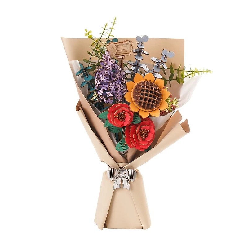 Rolife DIY Wooden Flower Bouquet 3D Wooden Puzzle TW01H