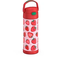 Thermos Kids Stainless Steel Vacuum Insulated Funtainer Water Bottle with Spout Lid, 470ml, Strawberries, 16 Oz/473 ml, BPA-free