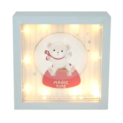 Temps de vacances Baby Wood Light Up Decor, Bear