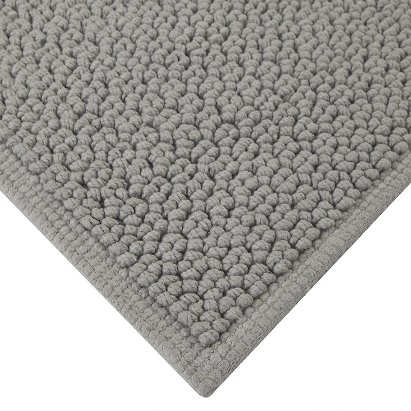 Better Homes & Gardens Signature Soft Looped Bath Mat, Soft Silver, 20" x 34", 100% Cotton, 20"x34"