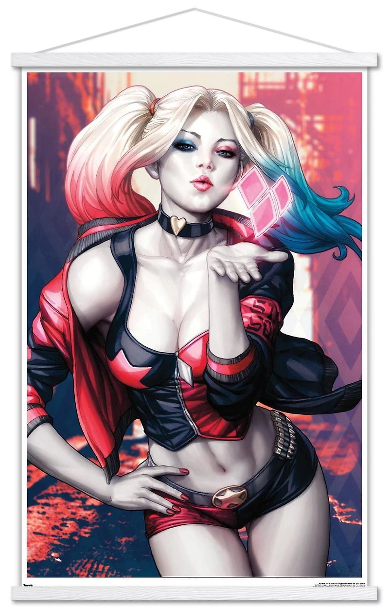 DC Comics - Harley Quinn - Kiss Wall Poster, 14.725" x 22.375"