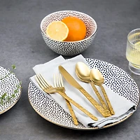 "Thyme & Table Ensemble de Couverts Lumi Gold 20 Pièces, Service pour 4" Ensemble de couverts