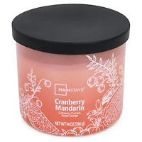 Mainstays 3-Wick Textured Wrapped Cranberry Mandarin Scented Candle, 14 oz, MAINSTAYS PL MS 14OZ CRAN MAN