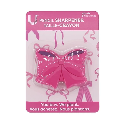U Style Novelty Pencil Sharpener, Bow