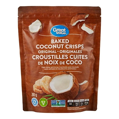 Great Value Baked Coconut Crisps, Original