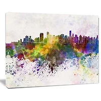 Design Art Vancouver Skyline Canvas Print
