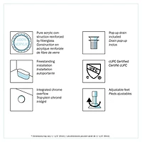 A&E Bath and Shower DORYA-BLK FREESTANDING BATHTUB