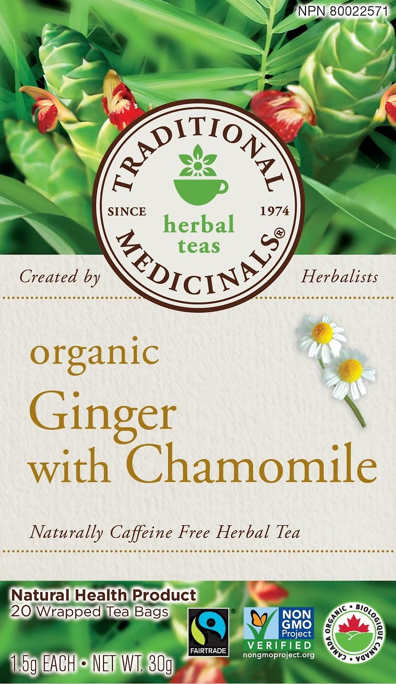 Gingembre et camomille biologique Traditional Medicinals