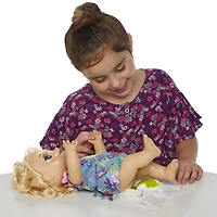 Baby Alive English Speaking Happy Hungry Baby Blond Curly Hair