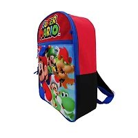 Licensed Super Mario 5 Pc. Backpack set