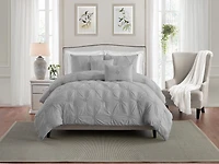 Floral Ruched Comforter Set