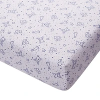 George Baby Organic Flannel Crib Sheet, 28" x 52", organic flannel
