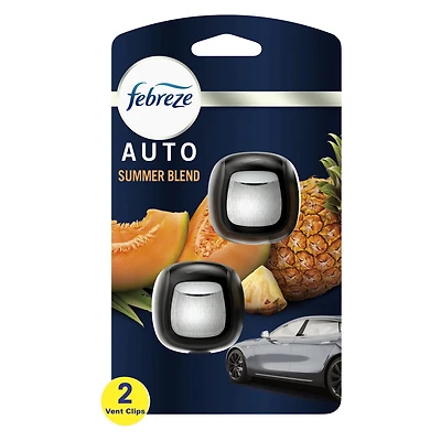 Febreze AUTO Air Freshener Vent Clip Summer Blend Scent Car Vent Clip
