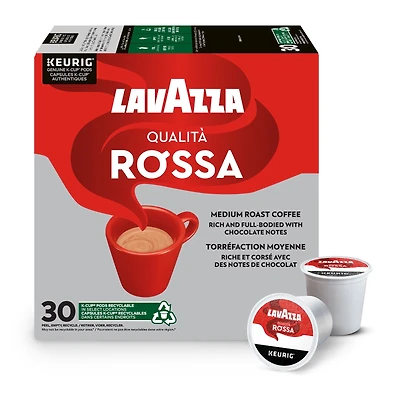 Lavazza Qualità Rossa, Torréfaction Moyenne, Capsules de Café K-Cup
