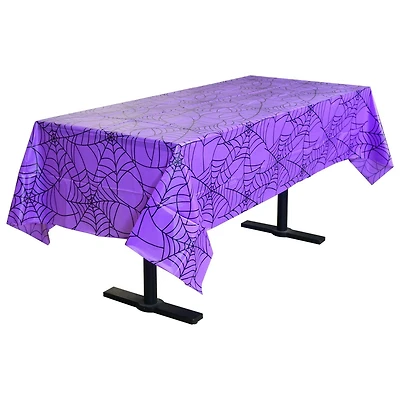 Halloween Table Cover - Purple Spider Web
