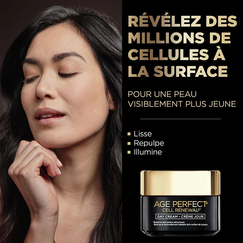 L'Oréal Paris Day Moisturizer Cream, Age Perfect Cell Renewal, Antioxidant Recovery Complex, Reduces look of Wrinkles, Firmer & More Radiant Skin, Younger Looking Skin, Skincare, 48 ml, Day moisturizer, 48 ml