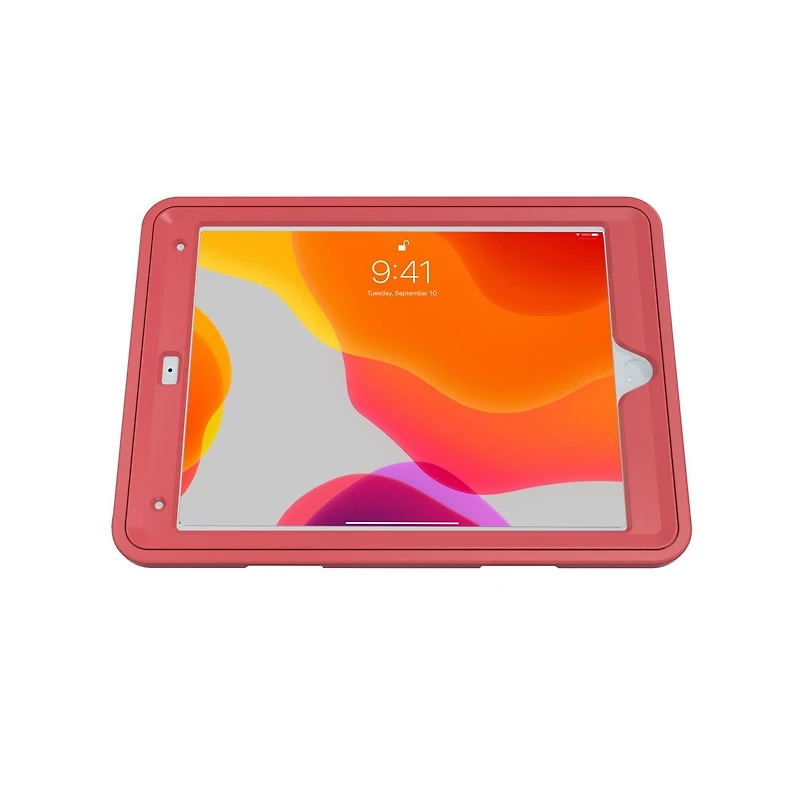 Étui de protection CTA Digital avec béquille rotative à 360 degrés intégrée pour iPad 7e et 8e génération 10.2 pouces, iPad Air 3 et iPad Pro 10.5 pouces - Rouge