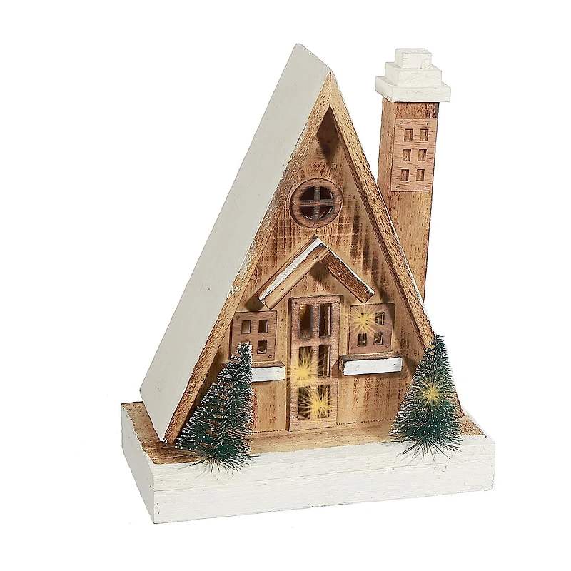 Led Natural Wooden Cabin