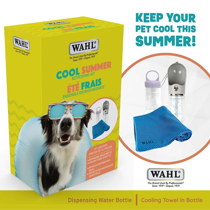 Wahl Dog Summer Refreshing Kit - Muddy Paws Cleaning Cup & Fast Dry Towel for Easy Grooming & Hygiene Maintenance