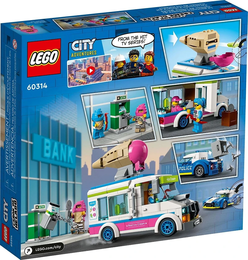 LEGO City Ice Cream Truck Police Chase 60314 Toy Building Kit (317 Pieces)